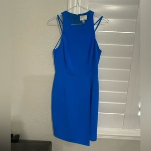 Greylin Bright Blue Dress Sleeveless With Cut Out Designs